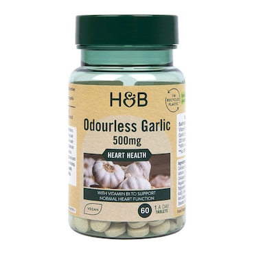 Holland & Barrett Enteric Coated Odourless Garlic 500mg 60 Tablets image 1