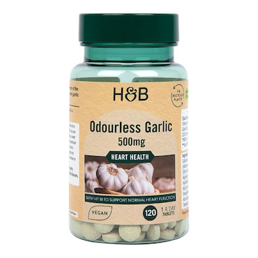 Holland & Barrett Enteric Coated Odourless Garlic 500mg 120 Tablets image 1