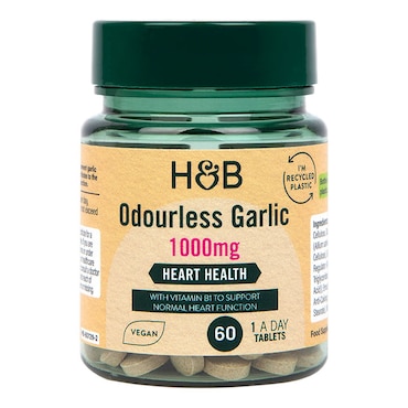 Holland & Barrett Enteric Coated Odourless Garlic 1000mg 60 Tablets image 1