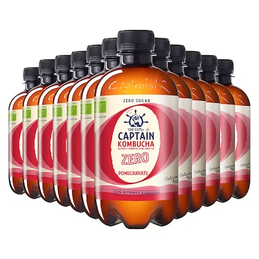 The GUTsy Captain Kombucha Zero Pomegranate 12 x 400ml