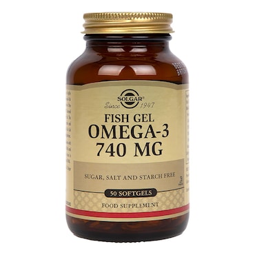 Solgar Fish Gel Omega-3 740mg 50 Softgel Capsules image 1