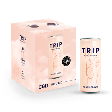 TRIP CBD Infused Multipack Peach Ginger Drinks 4x 250ml