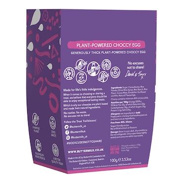 Buttermilk Plant-Powered Vegan Dairy Free Choccy Egg 100g image 3