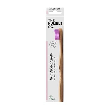 Humble Bamboo Adult Soft Bristle Toothbrush (Blue, Purple, White or Green) image 1