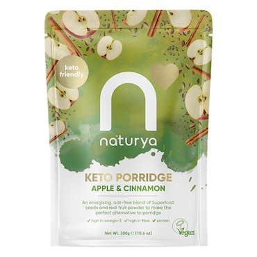 Naturya Keto Porridge Apple & Cinnamon 300g image 1