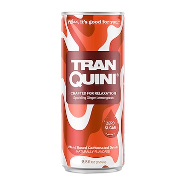 Tranquini Sparkling Wellness Drink with Adaptogens Ginger Lemongrass 250ml image 1