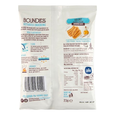 Boundless Sea Salt & Cider Vinegar Activated Chips 23g image 2