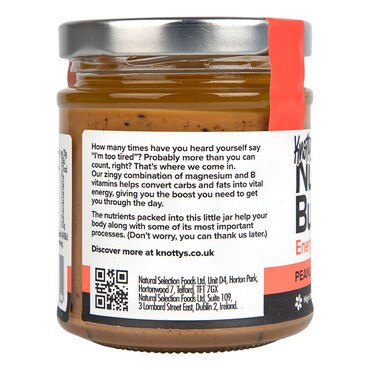 Knottys Nutri-Butter Energise Peanut Butter with Bee Pollen & Chia Seeds 180g image 3