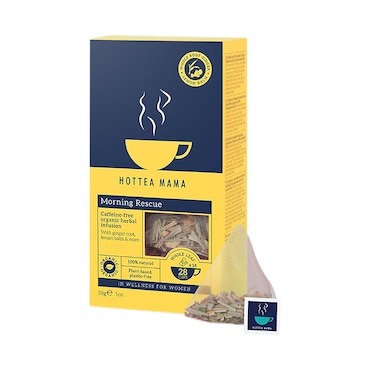 HotTea Mama Morning Rescue Ginger Root & Lemon Balm Tea 14 Tea Bags image 1