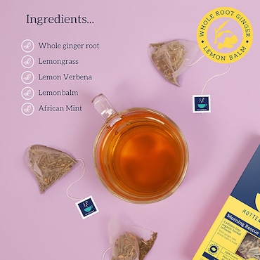 HotTea Mama Morning Rescue Ginger Root & Lemon Balm Tea 14 Tea Bags image 4