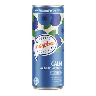 Nexba Calm Blueberry Sparkling Nootropics 330ml image 1