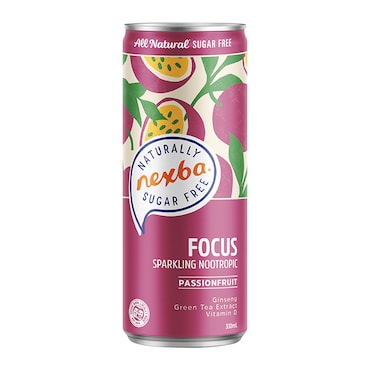 Nexba Focus Passionfruit Sparkling Nootropic 330ml image 1