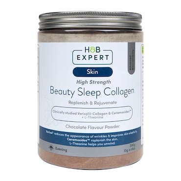 Holland and Barrett Expert Beauty Sleep Collagen Chocolate 306g image 1