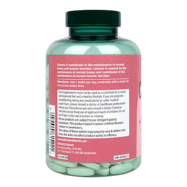 Holland & Barrett Calcium 600mg & Vit D 240 Tablets image 3