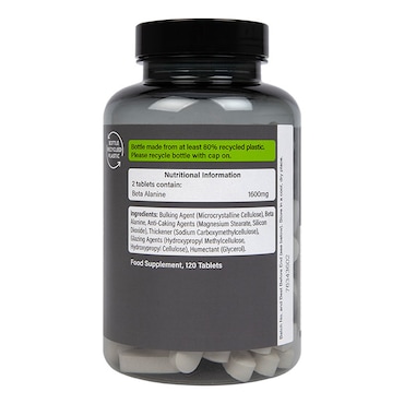 PE Nutrition Beta Alanine 800mg 120 Tablets image 2