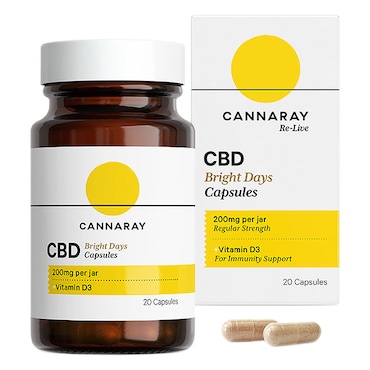 Cannaray Bright Days CBD 10mg 20 Capsules image 1