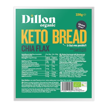 Dillon Organic Chia Flax Keto Bread 250g image 1