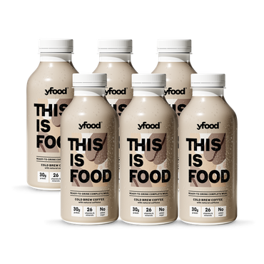 Yfood Ready to Drink Complete Meal Cold Brew Coffee Drink 6 x 500ml