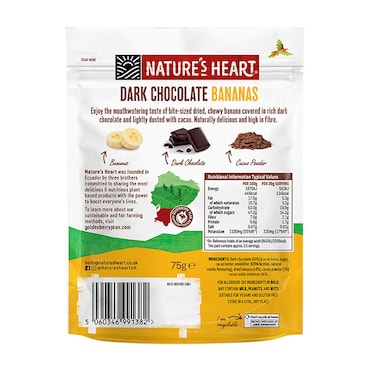 Natures Heart Dark Chocolate Banana 75g image 2