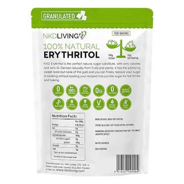 NKD Living Natural Erythritol Granulated Natural Sweetener 300g image 2