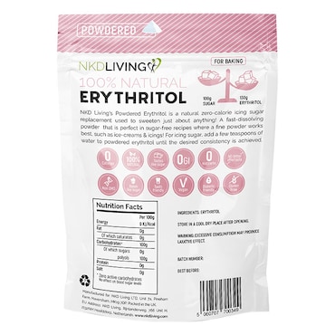 NKD Living Erythritol Powdered Natural Icing Sugar Alternative 200g image 2