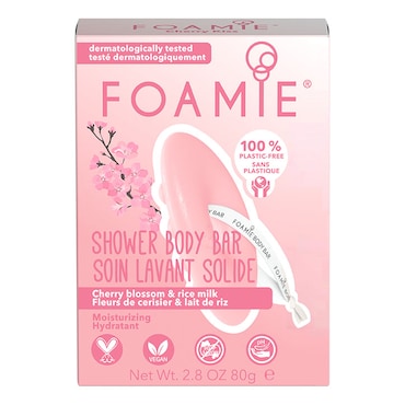 Foamie Shower Cherry Blossom & Rice Milk Body Bar 80G image 1
