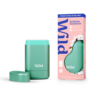 Review of WILD Fresh Cotton & Sea Salt Deodorant Starter Pack