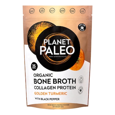 Planet Paleo Organic Bone Broth Collagen Protein 225g - Golden Turmeric image 1