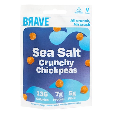 BRAVE Crunchy Chickpeas Sea Salt 35g image 1