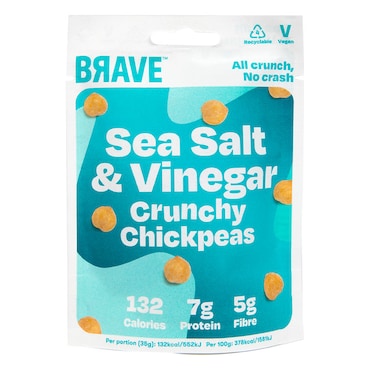 BRAVE Crunchy Chickpeas Sea Salt & Vinegar 35g image 1