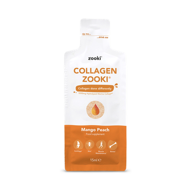 Zooki Marine Collagen 5,000mg, Mango Peach Flavour - 1x15ml Liquid Sachet