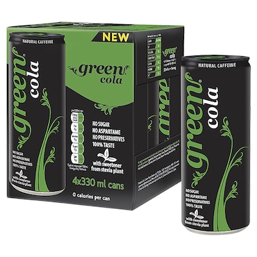 Green Cola Drink 4x 330ml image 1
