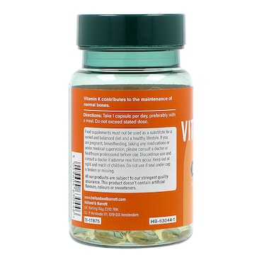 Holland & Barrett Vitamin K2 50ug 90 Capsules image 3