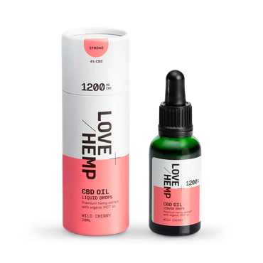Love Hemp 1200mg 4% CBD Oil Drops 30ml Wild Cherry Flavour