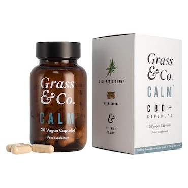 Grass & Co. CALM CBD+ 30 Vegan Capsules image 1