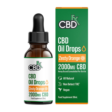CBDfx 2000mg CBD Oil Zesty Orange Flavour 30ml