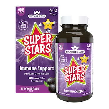 Natures Aid Super Stars Immune Support 60 Tablets image 1