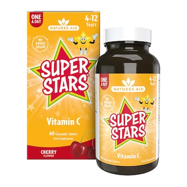 Natures Aid Super Stars Vitamin C 60 Tablets image 1