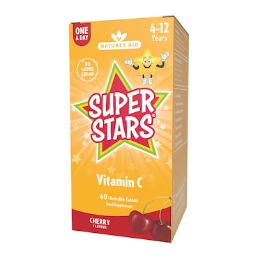 Natures Aid Super Stars Vitamin C 60 Tablets image 2
