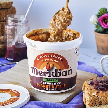 Meridian Organic Crunchy Peanut Butter 1kg Boxed image 2