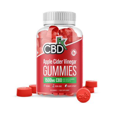 CBDfx Apple Cider Vinegar & Vitamin B12 CBD Gummies 1500mg 60 Gummies