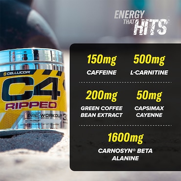 Cellucor C4 Ripped Pre-Workout Tropical Punch 165g image 5