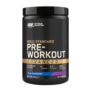 Optimum Nutrition Gold Standard Pre-Workout Advanced Blue Raspberry 420g image 1