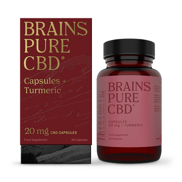 Brains Pure CBD + Turmeric 28 Capsules