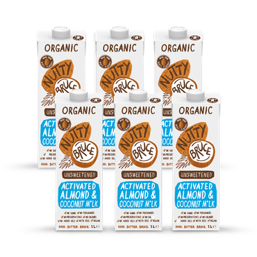 Nutty Bruce Activated Unsweetened Almond & Coconut M*lk 6 x 1L