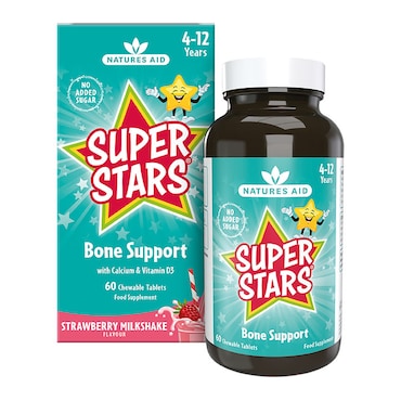 Natures Aid Super Stars Bone Support 60 Tablets image 1