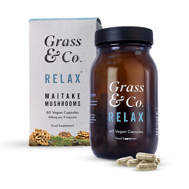 Grass & Co. RELAX Maitake Mushrooms with Ashwagandha + Magnesium 60 Vegan Capsules