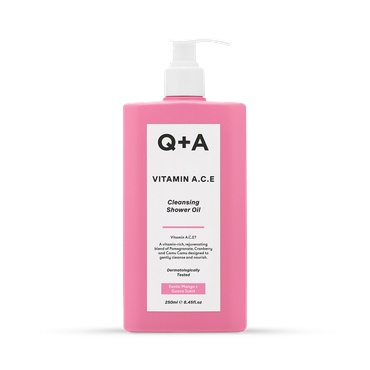 Q+A Vitamin A.C.E Cleansing Shower Oil 250ml