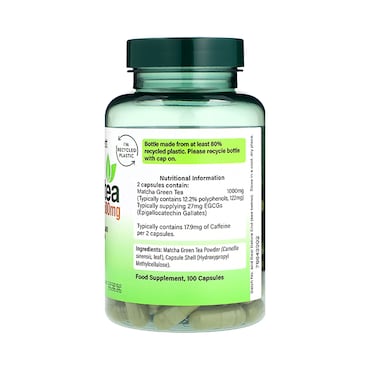 Holland & Barrett Matcha Tea 500mg 100 Capsules image 2