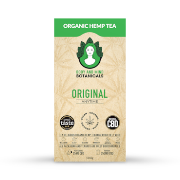 Body & Mind Botanicals CBD Hemp Tea Original 10 Tea Bags